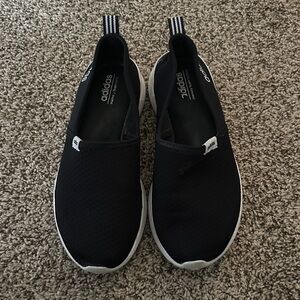 Adidas Black and White Slip-On Shoes